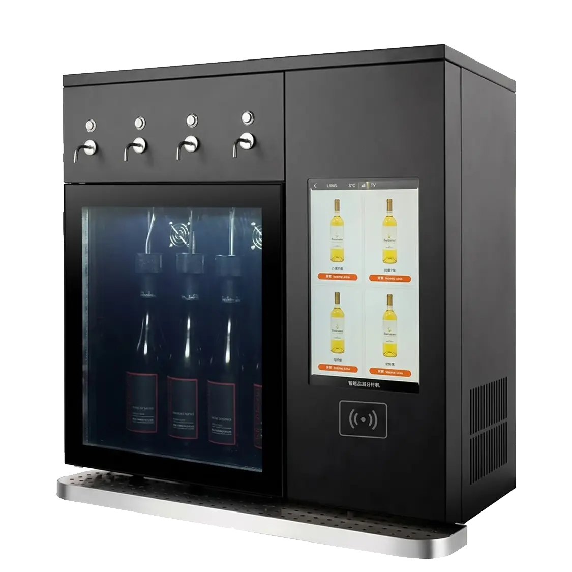 SC-4C-A QR Code Wine Dispenser | 4 Bottle Smart Wine Preservation System SC-4C-A QR Code Wine Dispenser