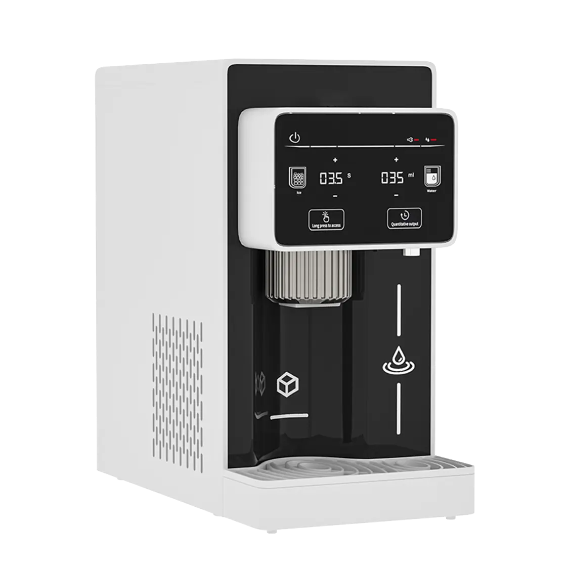 50kg/24h Nugget Ice Water Dispenser Auto Clean Countertop Ice Maker ANI-50A Nugget Ice Water Dispenser