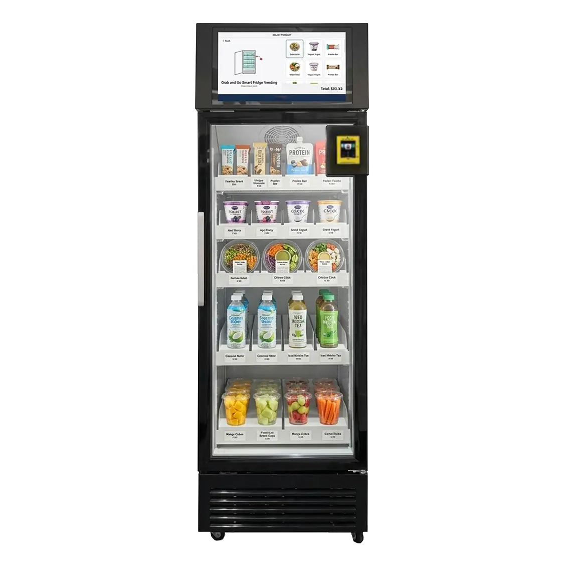 Compact 400L smart fridge with weight sensors for fresh food ZV-400W