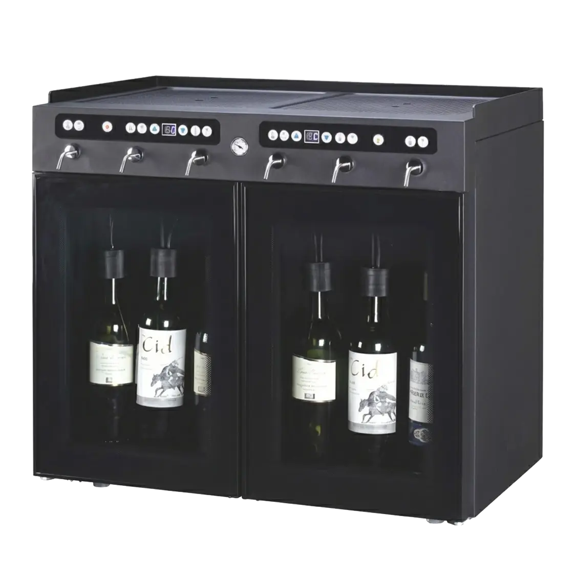 SC-6 Wine Dispenser | 6 Bottle Argon/Nitrogen Wine Preservation System SC-6 Wine Dispenser